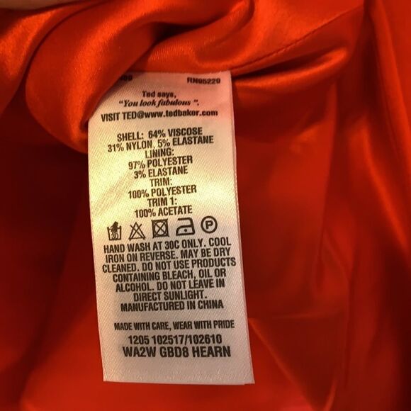 NWT Ted Baker Contrast Side Detail Dress Size 3 - Picture 6 of 7